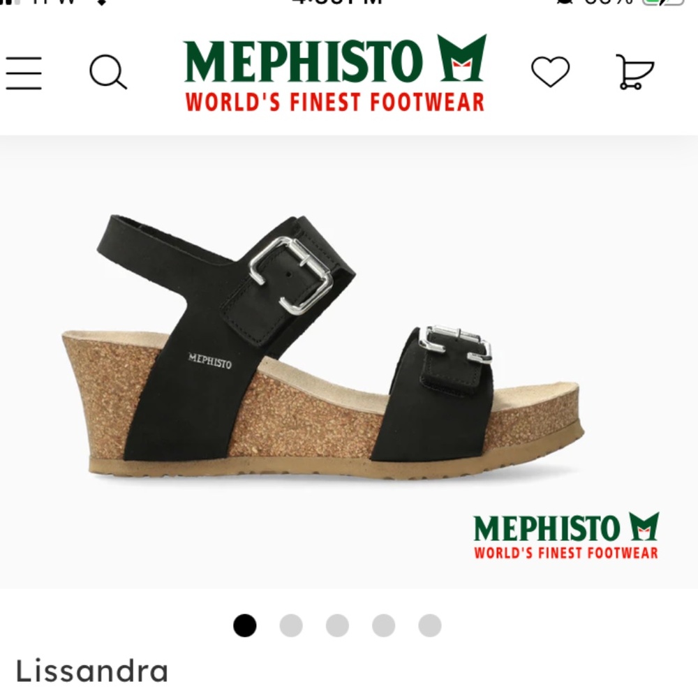 Mephisto Lissandra Black Sandalbuck NWT